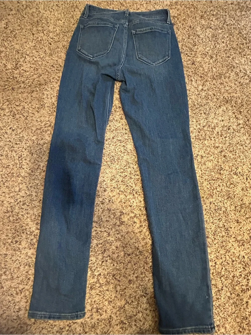 Women’s old navy 0 high-rise wow straight denim blue jeans like new
